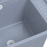 vidaXL Lavabo pour montage murale gris 50x35x24 cm résine