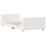 vidaXL Cadre de lit sans matelas blanc 100x200 cm bois de pin massif