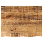 vidaXL Dessus de table 80x60x3 8 cm bord vif bois massif manguier brut