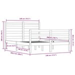 vidaXL Cadre de lit sans matelas bois massif de pin 140x200 cm