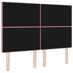 vidaXL Tête de Lit LED Rose 80 cm Velours