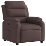 vidaXL Fauteuil inclinable électrique Marron foncé Tissu