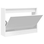 vidaXL Armoire à chaussures blanc 80x21x57 cm bois d'ingénierie
