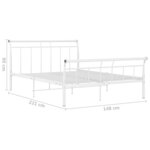 vidaXL Cadre de lit sans matelas blanc métal 140x200 cm