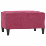 vidaXL Ensemble de canapés 3 Pièces avec coussins Rouge bordeaux Velours