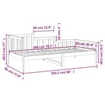 vidaXL Lit de jour sans matelas 90x200 cm bois de pin massif