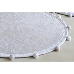 Tapis coton rond Bubble - gris - 120 Ø