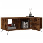 vidaXL Table basse chêne fumé 102x50x40 cm bois d'ingénierie