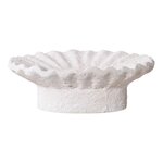 2 bougeoirs assiettes en ciment blanc