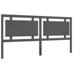 vidaXL Cadre de lit sans matelas gris 200x200 cm bois massif