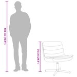 vidaXL Chaise pivotante Gris foncé Polyester  Métal Moyen Pivotant