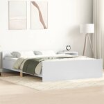 vidaXL Cadre de lit sans matelas blanc 140x190 cm