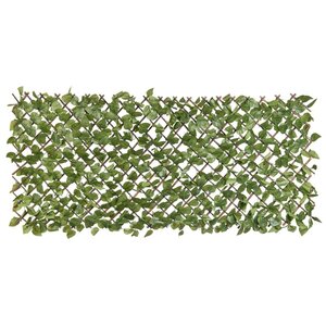 Nature Treillis de jardin avec feuilles vertes de laurier 90x180 cm