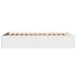 vidaXL Cadre de lit sans matelas blanc 140x190 cm