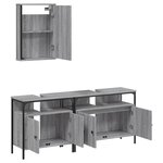 vidaXL Ensemble de meubles de salle de bain 3 Pièces Sonoma gris