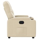 vidaXL Fauteuil inclinable électrique Crème Tissu