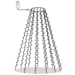 vidaXL Guirlande lumineuse d'arbre de Noël avec 180 LED 180 cm