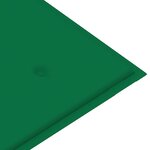 vidaXL Banc de jardin pliable avec coussin 118 cm Bambou