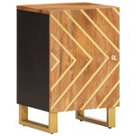 vidaXL Ensemble d'armoires de bain 4 Pièces marron noir bois de manguier
