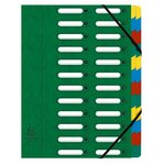 Trieur Harmonika® À Fenêtres Avec Élastiques Véritable Carte Lustrée 24 Compartiments - Couleurs Assorties - X 4 - Exacompta