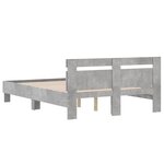vidaXL Cadre de lit avec tête de lit gris béton 120x190 cm