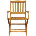 vidaXL Ensemble à manger de jardin pliable 5 Pièces bois massif d’acacia
