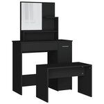vidaXL Ensemble de coiffeuse noir 86 5x35x136 cm