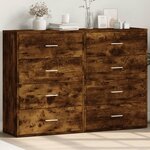 vidaXL Buffets 2 Pièces chêne fumé 60x31x84 cm bois d'ingénierie