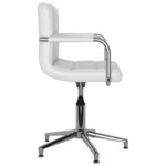 vidaXL Chaise de bureau pivotante Blanc Similicuir