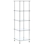 vidaXL Étagère 5 niveaux Transparent 40x40x130 cm Verre trempé