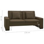 vidaXL Canapé-lit Marron Similicuir