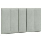 vidaXL Cadre de lit avec tête de lit Gris clair 80x200 cm Velours