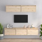 vidaXL Meubles TV 5 Pièces Bois massif de pin