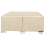 vidaXL Cadre de lit Crème 120 x 200 cm Tissu