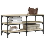 vidaXL Banc à chaussures chêne sonoma 100x38 5x49 cm bois d'ingénierie