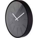 Horloge murale analogique Goma silence, Ø 35 cm - Noir