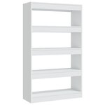 vidaXL Bibliothèque/Cloison blanc 80x30x135 cm bois d'ingénierie