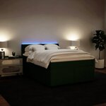 vidaXL Sommier à lattes de lit et matelas Vert foncé 160x200cm Velours