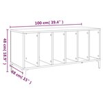 vidaXL Armoire à disques blanc 100x38x48 cm bois d'ingénierie