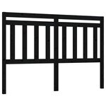 vidaXL Tête de lit Noir 156x4x100 cm Bois massif de pin