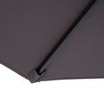 Parasol déporté octogonal inclinable manivelle pied acier Ø 3 x 2 5H m gris