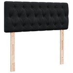 vidaXL Sommier à lattes de lit avec matelas noir 120x190 cm velours