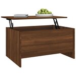 vidaXL Table basse Chêne marron 80x55 5x41 5 cm Bois d'ingénierie