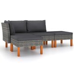 Salon de jardin meuble d'extérieur ensemble de mobilier 4 pièces avec coussins résine tressée gris 02_0016181