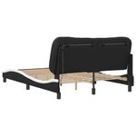 vidaXL Cadre de lit avec LED sans matelas noir et blanc 140x200 cm