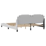 vidaXL Cadre de lit avec tête de lit Blanc 180x200 cm Similicuir