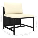Salon de jardin meuble d'extérieur ensemble de mobilier 8 pièces avec coussins résine tressée noir 02_0017736