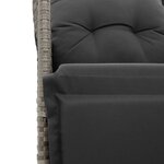vidaXL Ensemble de bistro de jardin 11 Pièces coussins gris poly rotin