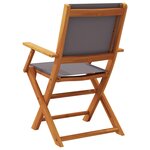 vidaXL Chaises de jardin pliantes lot de 4 tissu et bois massif