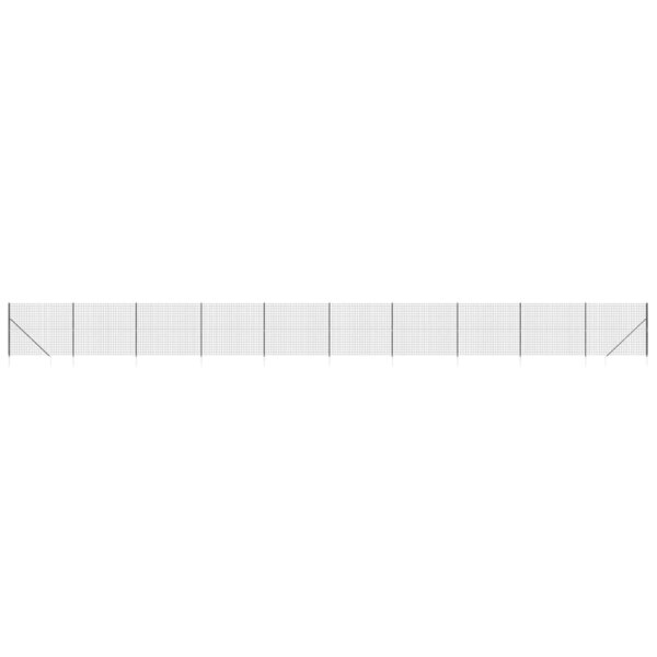 vidaXL Clôture en treillis métallique et ancrage anthracite 1 4x25 m